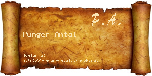 Punger Antal névjegykártya